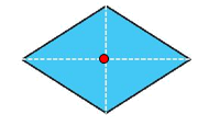 Bằng cách làm tương tự HĐ 3, em hãy chỉ ra tâm đối xứng của mỗi hình dưới đây (ảnh 1)