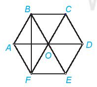 Cho hình lục giác đều ABCDEF như hình sau, biết OA = 6 cm; BF = 10,4 cm (ảnh 1)