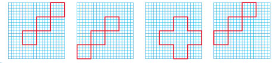 Hình gấp khúc dưới đây gồm bốn đoạn thẳng có độ dài bằng 1 cm (ảnh 1)