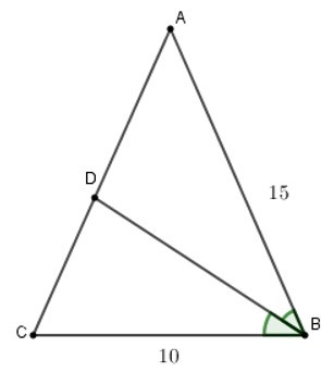 Trắc nghiệm Tính chất đường phân giác của tam giác có đáp án – Toán lớp 8 (ảnh 24)