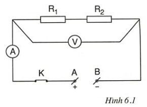 Cho mạch điện có sơ đồ như hình 6.1 (ảnh 1)