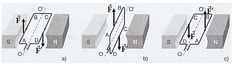 Biểu diễn lực điện từ tác dụng lên các đoạn AB, CD (ảnh 1)