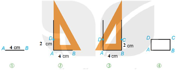 Vẽ hình vuông có cạnh 5 cm (ảnh 1)