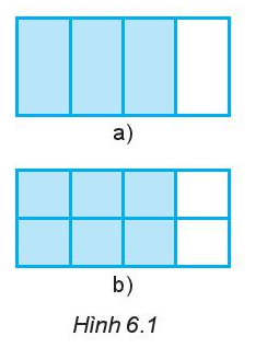 Chia hai hình chữ nhật cùng kích thước thành các phần bằng nhau (ảnh 1)