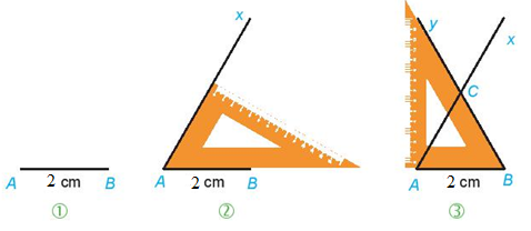Vẽ hình tam giác đều có cạnh bằng 2 cm (ảnh 1)