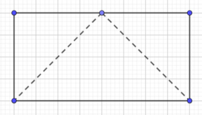 Một hình chữ nhật có chiều dài gấp đôi chiều rộng (ảnh 1)
