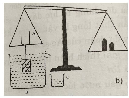Hãy nêu phương án thí nghiệm dùng cân vẽ ở hình 10.4 (ảnh 3)