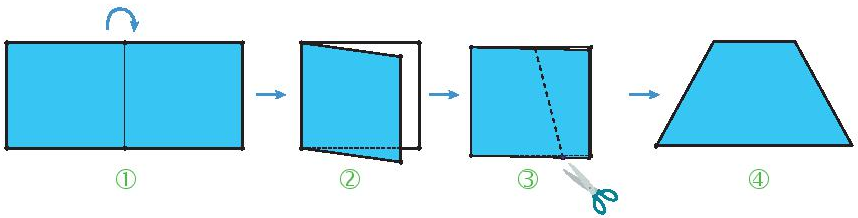 Gấp, cắt hình thang cân từ tờ giấy hình chữ nhật (ảnh 1)