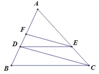 Trắc nghiệm Định lý đảo và hệ quả của định lý Ta-let có đáp án – Toán lớp 8 (ảnh 25)