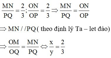 Trắc nghiệm Định lý đảo và hệ quả của định lý Ta-let có đáp án – Toán lớp 8 (ảnh 28)