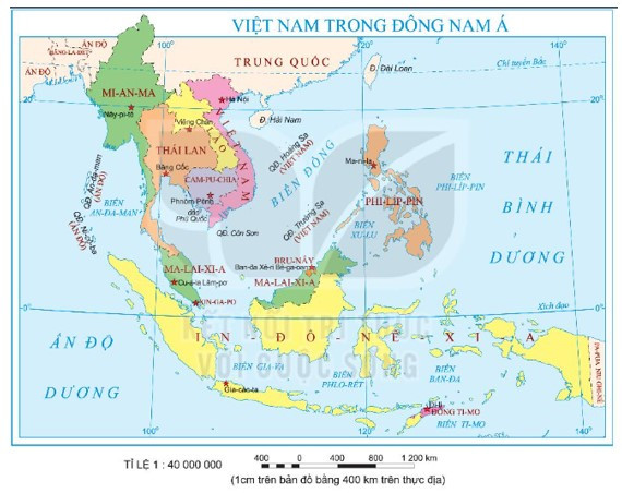 Dựa vào bản đồ Việt Nam trong Đông Nam Á (ảnh 1)