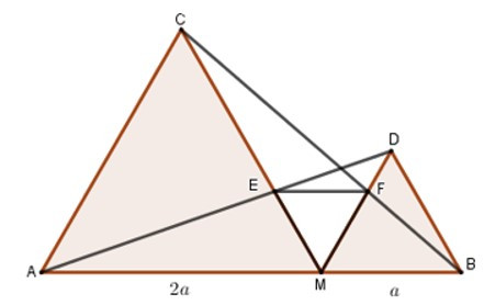 Trắc nghiệm Định lý đảo và hệ quả của định lý Ta-let có đáp án – Toán lớp 8 (ảnh 37)