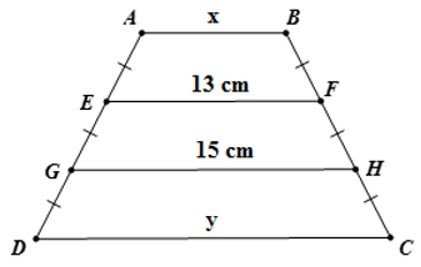 Trắc nghiệm Đường trung bình của tam giác, của hình thang có đáp án - Toán lớp 8 (ảnh 3)