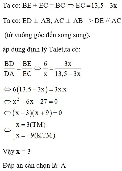Trắc nghiệm Định lý Ta-lét trong tam giác có đáp án – Toán lớp 8 (ảnh 43)