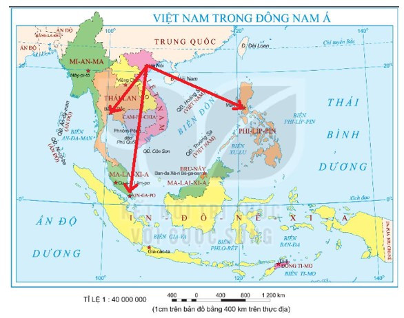 Dựa vào bản đồ Việt Nam trong Đông Nam Á (ảnh 1)