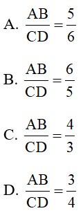 Trắc nghiệm Định lý Ta-lét trong tam giác có đáp án – Toán lớp 8 (ảnh 46)