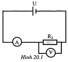 Vẽ sơ đồ mạch điện, trong đó sử dụng ampe kế và vôn kế (ảnh 1)