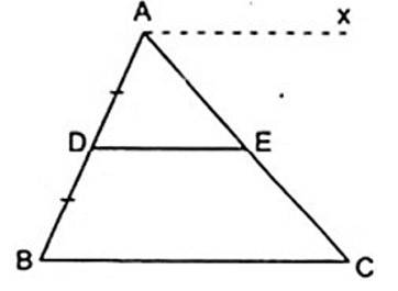 Trắc nghiệm Đường thẳng song song với một đường thẳng cho trước có đáp án - Toán lớp 8 (ảnh 7)