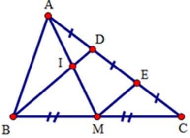 Trắc nghiệm Đường trung bình của tam giác, của hình thang có đáp án - Toán lớp 8 (ảnh 25)