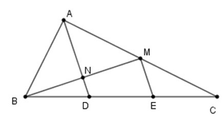Trắc nghiệm Đường trung bình của tam giác, của hình thang có đáp án - Toán lớp 8 (ảnh 29)