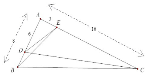 Trắc nghiệm Trường hợp đồng dạng thứ hai của tam giác có đáp án - Toán 8 (ảnh 10)