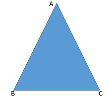 Lấy ba điểm không thẳng hàng A, B, C trên tờ giấy trắng rồi vẽ các đoạn thẳng (ảnh 1)