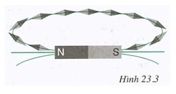 Nhận xét về sự sắp xếp của các kim nam châm nằm dọc (ảnh 1)