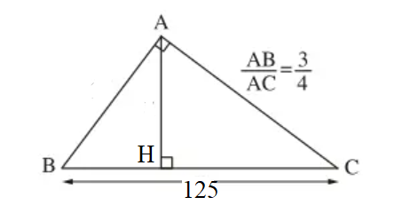 Cho một tam giác vuông (ảnh 1)