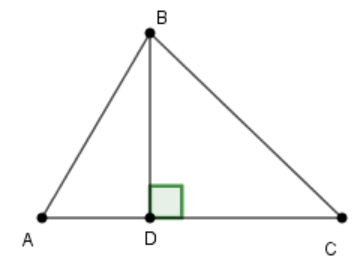 Đường cao BD của tam giác nhọn ABC bằng 6 (ảnh 1)