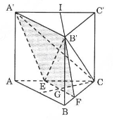 Cho hình lăng trụ đứng tam giác (ảnh 1)
