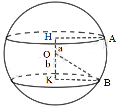 Hãy xác định đường tròn giao tuyến của mặt cầu S(O; r) (ảnh 1)