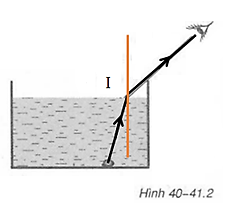 Hình 40-41.2 mô tả một bạn học sinh nhìn qua ống thẳng thấy được hình ảnh viên sỏi (ảnh 1)