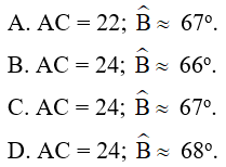 Trắc nghiệm Một số hệ thức về cạnh và góc trong tam giác vuông có đáp án – Toán lớp 9 (ảnh 22)