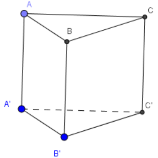 Thể tích của khối lăng trụ tam giác đều có tất cả các cạnh bằng a (ảnh 1)
