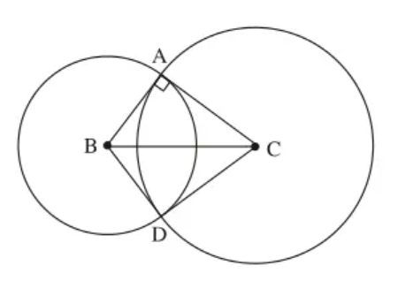 Cho tam giác ABC vuông tại A (ảnh 1)