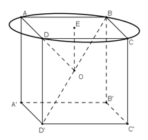 Cho hình hộp chữ nhật ABCD.A'B'C'D' có AA' = a, AB = b, AD = c (ảnh 1)