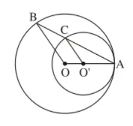 Cho hai đường tròn (O) và (O’) tiếp xúc với nhau tại A như hình 78 (ảnh 1)