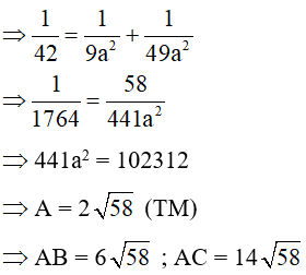 Trắc nghiệm Một số hệ thức về cạnh và đường cao trong tam giác vuông có đáp án – Toán lớp 9 (ảnh 50)