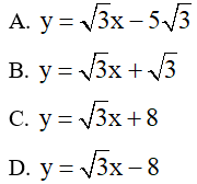 Trắc nghiệm Hệ số góc của đường thẳng y = ax + b có đáp án – Toán lớp 9 (ảnh 25)
