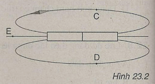 Hình 23.2 cho biết một số đường sức từ của thanh nam châm thẳng (ảnh 1)