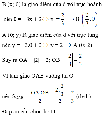 Trắc nghiệm Đồ thị của hàm số y = ax + b có đáp án – Toán lớp 9 (ảnh 4)