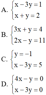 Trắc nghiệm Hệ hai phương trình bậc nhất hai ẩn có đáp án – Toán lớp 9 (ảnh 13)