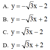 Trắc nghiệm Hệ số góc của đường thẳng y = ax + b có đáp án – Toán lớp 9 (ảnh 29)