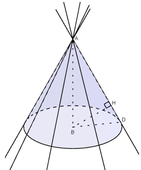 Trong không gian cho hai điểm A, B cố định và có độ dài AB = 20cm (ảnh 1)