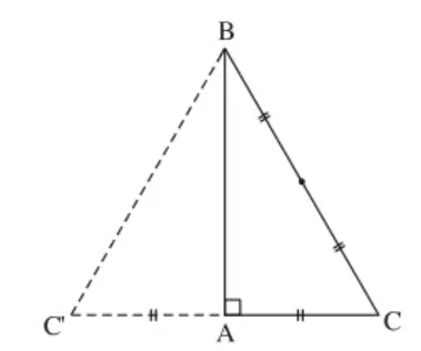 Để vẽ một tam giác cân có góc ở đáy là 50 độ mà không có thước đo góc (ảnh 1)