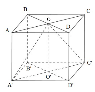 Cho hình lập phương ABCD.A'B'C'D' có cạnh bằng a (ảnh 1)
