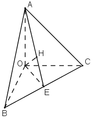 Cho hình chóp tam giác O.ABC (ảnh 1)