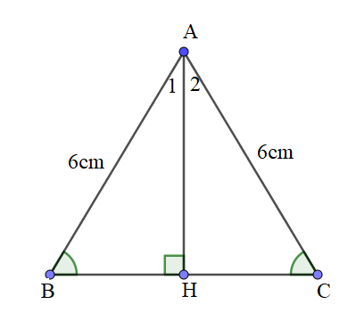 Các cạnh của một tam giác có độ dài 4cm, 6cm và 6cm (ảnh 1)