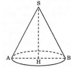 Cắt một hình nón bằng một mặt phẳng qua trục của nó ta được thiết diện (ảnh 1)