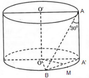 Một hình trụ có bán kính r và chiều cao h = r. căn 3 (ảnh 1)